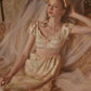 French court style empire dress printed lace dress cotton homecoming dress R5116
