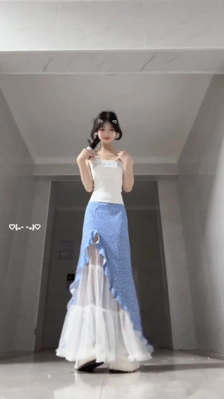 Suit white camisole faux two piece skirt two piece suit R0650