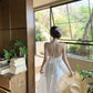 Temperamental high-end dress gentle style beautiful embroidered dress R0648