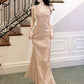 sequined dress V-neck long party dress     S6031