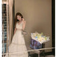 Temperament lace suspender dress waist dress long skirt R0488
