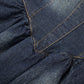 2025 new retro denim cake skirt hot girl French sexy tube top suspender dress female summer design R0063