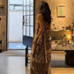 Travel wear seaside vacation retro print halter dress bohemian loose beach dress R1609