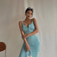 Sexy low-cut pleated suspender skirt with waist and figure-hugging dress with hip skirt for summer R3094