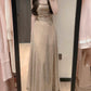 Sequined suspender dress 2025 new style small dress niche temperament long dress R0732