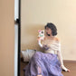 Elegant and gentle temperament one-shoulder long-sleeved top a-line skirt two-piece suit skirt R0875