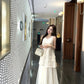 Beautiful flower vest dress gentle temperament atmosphere small skirt R0715