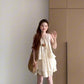 Holiday style outfit suit casual fashion sleeveless vest a-line short skirt two-piece suit 2025 R0839