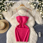 Sling bottom skirt new style with chest pad elastic slim hot girl tube top hip dress R2234