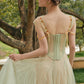 French Green Fairy Dress Set Heavy Fishbone Corset Top Tulle Skirt Homecoming Dress R5144
