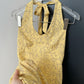 Halter neck dress summer floral slim long dress R1995