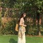Casual lazy style gentle temperament floral camisole skirt two-piece set R0874