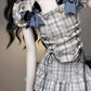 French first love skirt sweet retro plaid suit skirt puffy princess skirt two-piece suit R1648