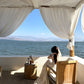 Island style seaside vacation halter neck backless dress Bohemian beach dress R1579