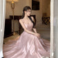 Square neck suspender dress sexy sleeveless vest waist slim fit high-end dress skirt R1482