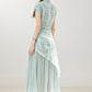 New Chinese style blue improved cheongsam dress cool feeling skirt R1937