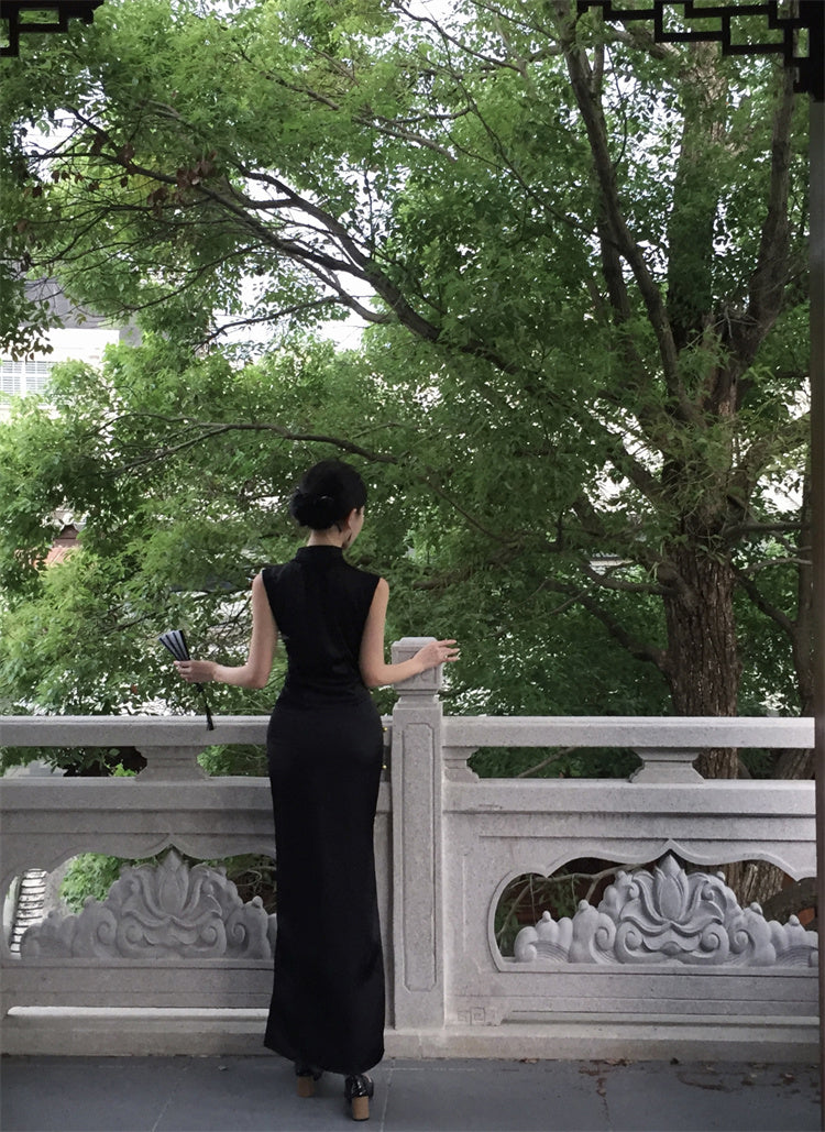 Beautiful young cheongsam 2025 new high-end new Chinese style sleeveless dress R1810