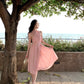 Pink sleeveless halter dress gentle style super beautiful dress R0727