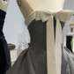 Ballet-style design sense bow bra dress women's high-end waist fluffy short skirt homecoming dress R3001