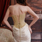 French retro palace fishbone slimming bra gold tube top waist top homecoming dress R5115
