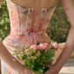 French sweet romantic oil painting lace fishbone tube top dress suit summer homecoming dress R5119