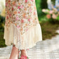 French romantic floral lace tube top fishbone top fishtail skirt suit homecoming dress R5121