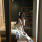 Gentle style floral suspender dress unique loose beautiful small skirt R0634