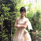 Gentle temperament lace off-shoulder dress beautiful waist small dress tutu skirt R0793