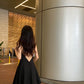 Vacation travel outfit sexy backless suspender dress ins super hot little black dress R1498
