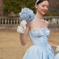 French Princess Series Satin Herringbone Dress R5107