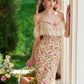 French romantic floral lace tube top fishbone top fishtail skirt suit homecoming dress R5121
