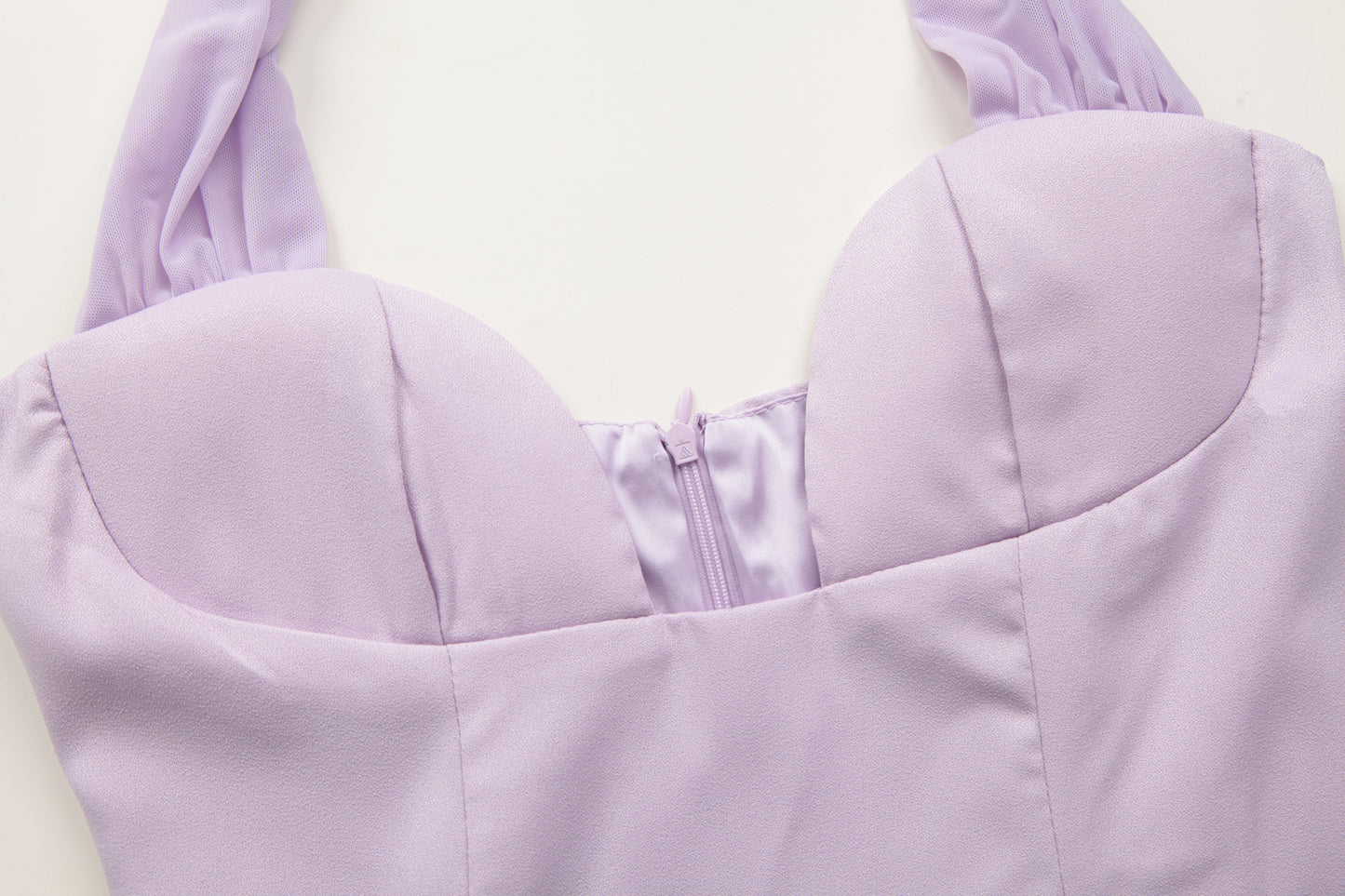 Sexy deep V-neck purple halter neck suspender sleeveless dress for women summer waist hip skirt R3095