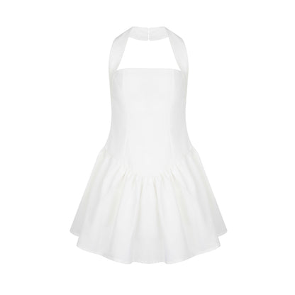 Three-dimensional ballet style halter neck tutu skirt 2025 summer temperament beauty short dress R3100