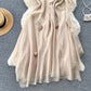 French sleeveless suspender dress 2025 new slim three-dimensional flower chiffon long skirt R2355