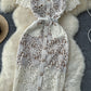 Chanel style dress with short sleeves, short-sleeved, single-breasted lace crochet long skirt R2300