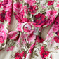 Flower series 2025 new high-end printed slim-fitting long French puff sleeve temperament dress R2347