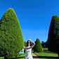 Holiday style white suspender dress gentle temperament waist A-line long skirt R0867
