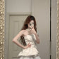 One-shoulder tube top dress gentle temperament waist dress tutu skirt R0527