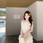 Qianjinfeng dress three-dimensional flower vest cake bud skirt female summer R3910