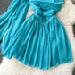 High-end banquet dress sexy tube top pleated slim fit short temperament dress R2318