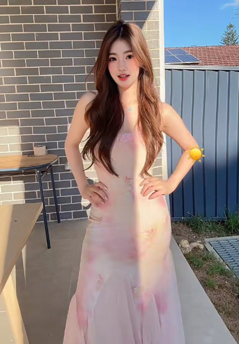 Sexy floral suspender dress mesh beautiful waist slim hip fishtail skirt R0513