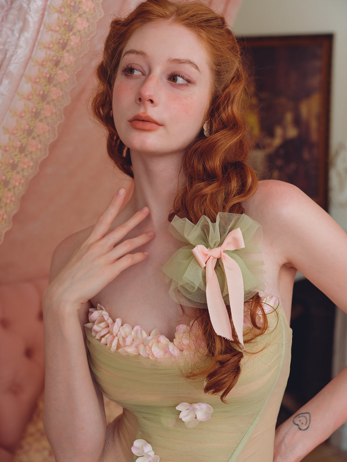 French gentle tube top fish bone dress dress fairy dress homecoming dress R5118