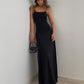 Simple temperament suspender long skirt super A figure waistline sexy hot girl dress R3030