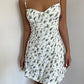European and American style low-cut backless sexy suspender floral dress high waist slim A-line hip skirt R3038