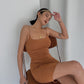 Double-layer suspender skirt dress supermodel aura S curve hip skirt sexy summer R3042