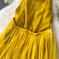 French style dress outfit holiday style sleeveless halter neck backless chiffon dress R2282