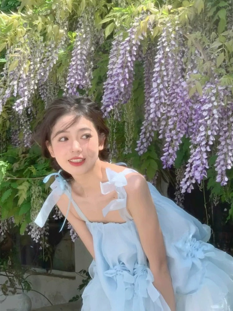 French ballet style dopamine outfit Disney princess skirt puffy suspender dress summer R1643