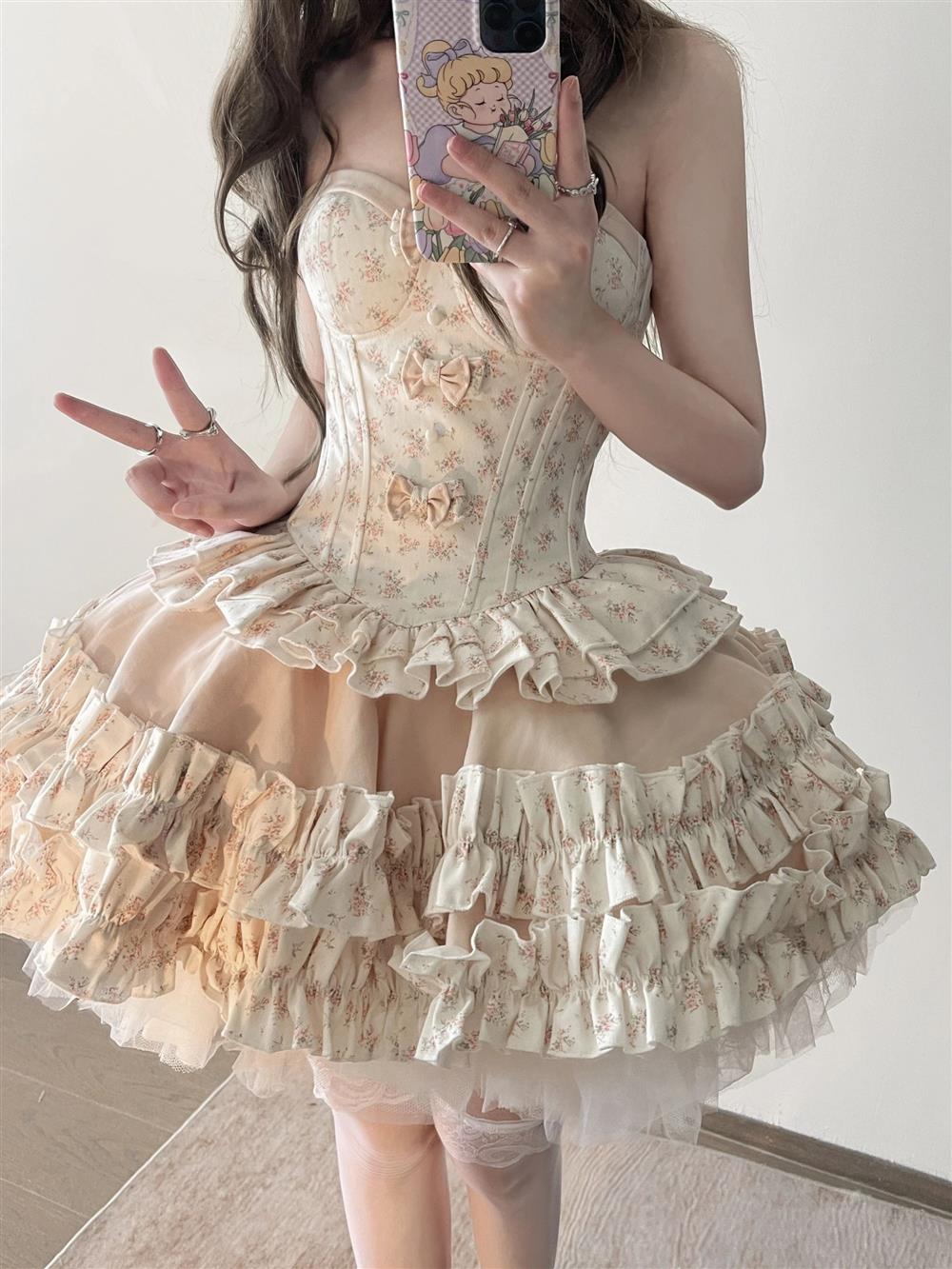 French first love lolita lolita princess dress heavy work fluffy fairy dress R1645