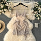 Sexy V-neck slightly transparent lace sling backless waist slimming bottoming versatile dress R2275