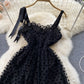 French dress fairy mesh tulle skirt slim mid-length suspender dress skirt 2025 new R2265
